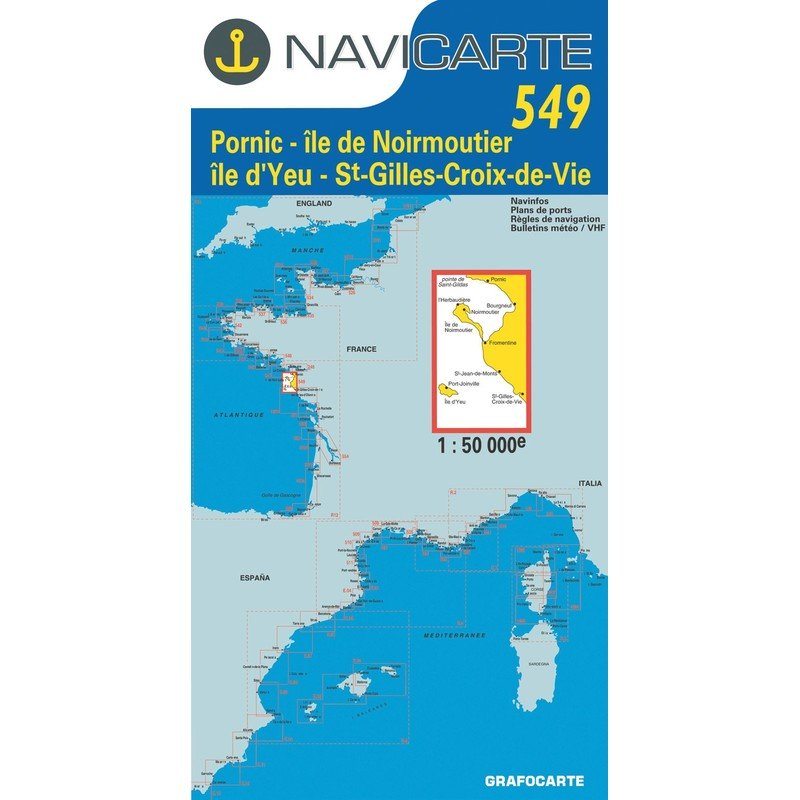 Carte marine Navicarte N° 501 St Raphaël Nice Iles de Lérins 