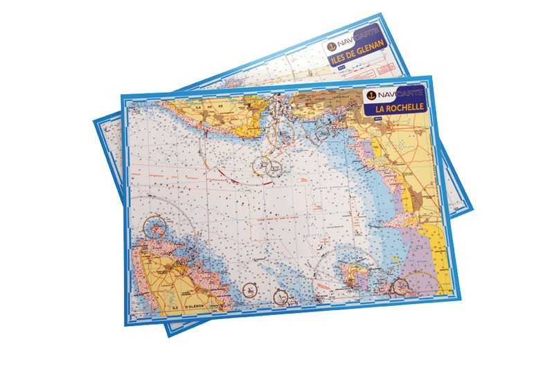 Carte marine plastifiée Bassin d'Arcachon 30 x 42 cm