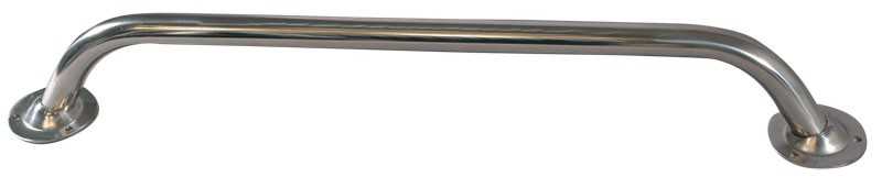 Main courante inox Diamètre 22mm Longueur 800mm platines avec 3 trous