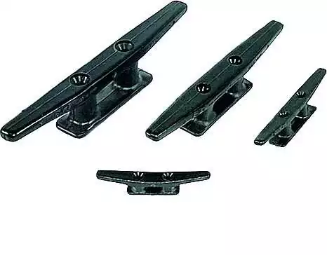 2 Taquets nylon Noir Longueur 110mm Entraxe 30mm Diamètre vis 5mm