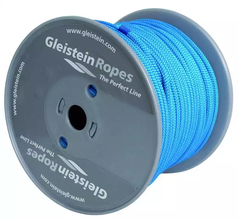 Cordage tressé rond Bobine 100M BLEU Diamètre 3mm 16 fuseaux