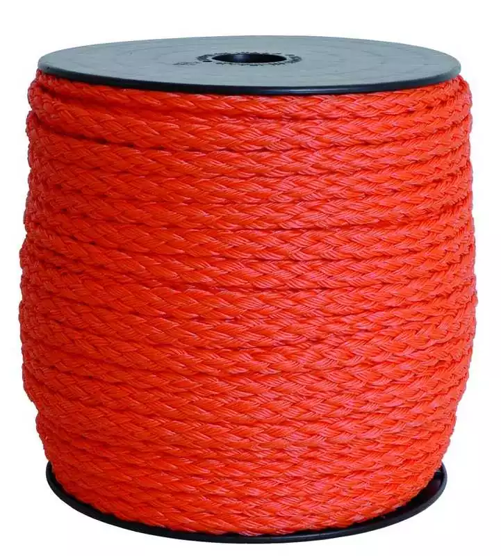 Tresse sans âme flottant 8 fuseaux 100M Diamètre 10mm ORANGE