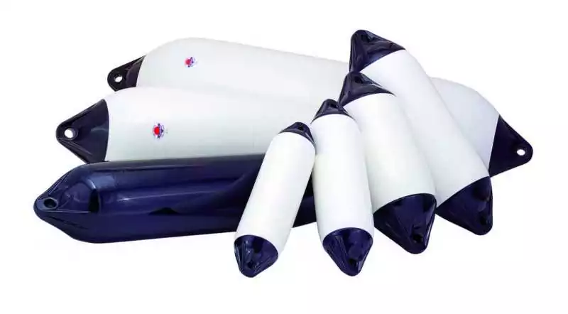 Pare battage cylindrique Bleu Longueur 145cm Diamètre 59cm Diamètre anneau 28 mm