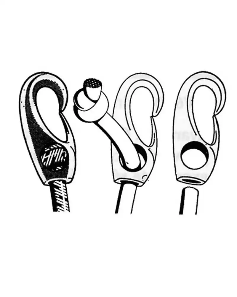 Mousqueton rapide diamètre 6mm Nylon blanc pour sandow