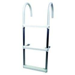 Échelle de bain 4 échelons en tube en aluminium anodisé Hauteur 1,15 m Largeur 35 cm