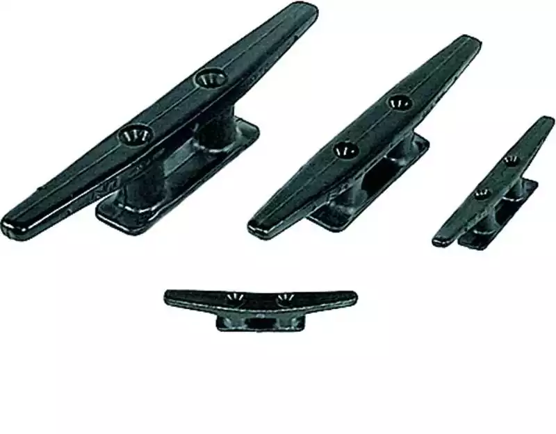 1 Taquet nylon Noir Longueur 225mm Entraxe 52mm Diamètre vis 9mm