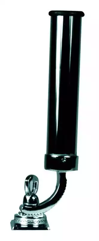 Porte canne articulé en bronze chromé et inox
