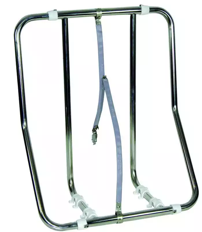 Support vertical inox radeau Hauteur 70-100mm largeur 300-400mm Longueur 480-680mm