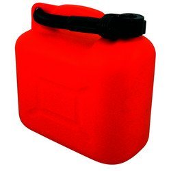 Jerrycan 10 Litres à hydrocarbure rouge en plastique rigide avec bec verseur souple