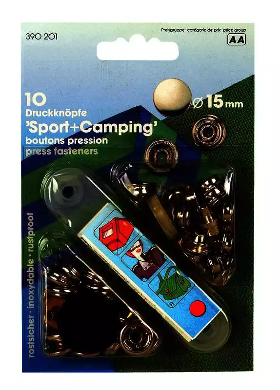 10 Boutons pression Parties supérieur et inférieur à river diamètre 15mm