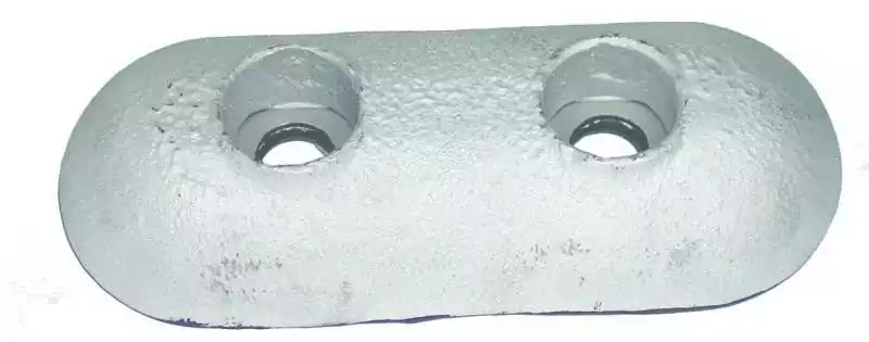 Anode spéciale bateau aluminium Dimensions 200 x 80 mm entraxe 80 mm