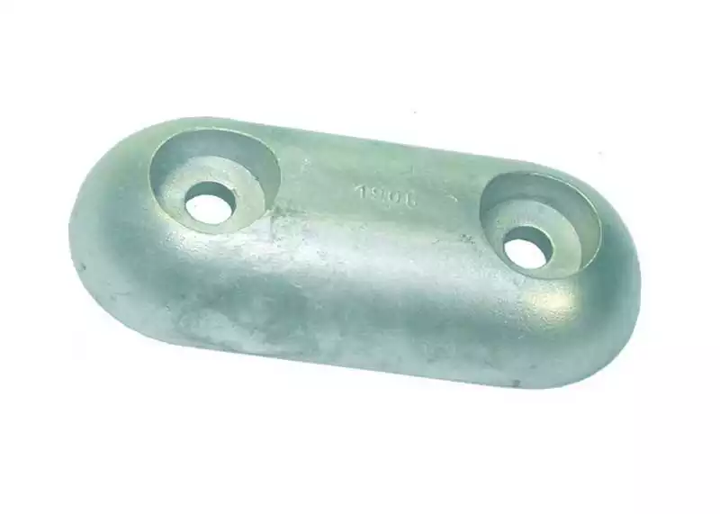 Anode zinc à boulonner Dimensions 150 x 60mm Entraxe 80mm Poids 1,1kg