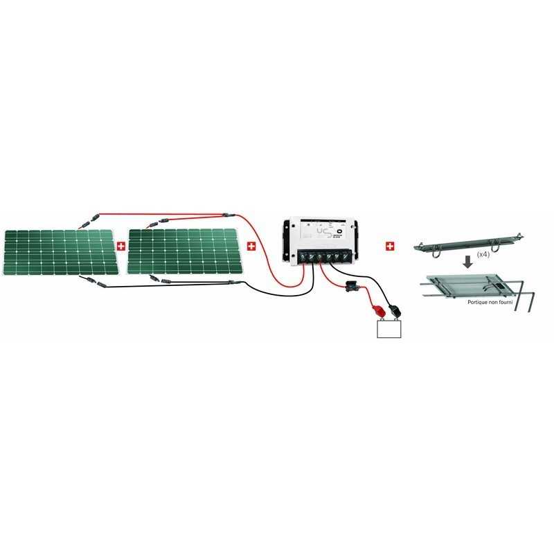 Kit de connexion panneaux solaire 200W 12V pour 2 panneaux solaires 6mm2