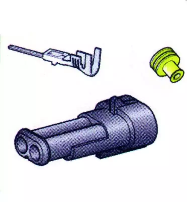 Kit complet 2 voies pour cosses mâles 2V