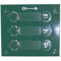 Tableau électrique 3 interrupteurs unipolaires 10 A et 3 fusibles