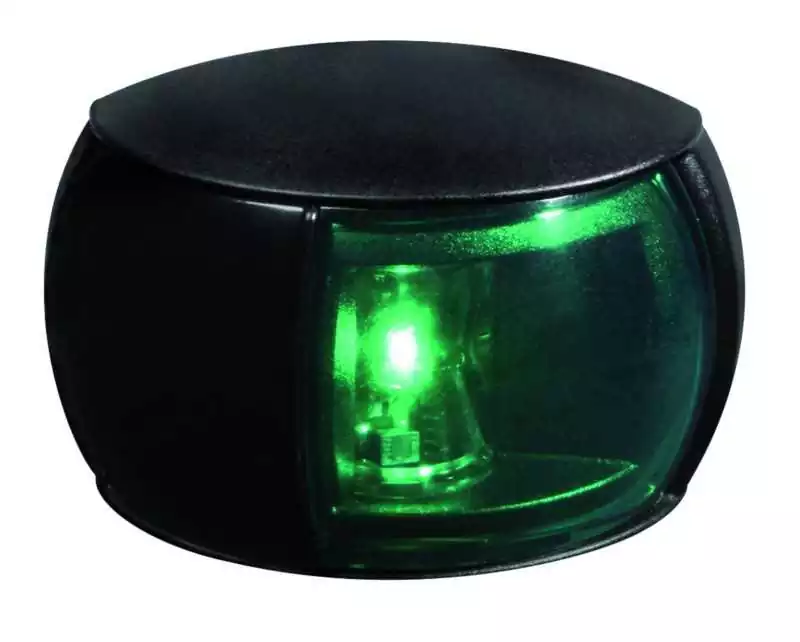 Feux Compact LED noir 2NM tribord 112.5 degrés vert Feux Compact LED noir 2NM tribord 112.5 degrés vert