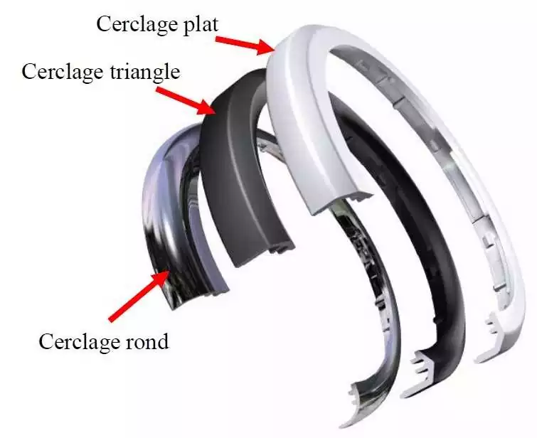 Cerclage enjoliveur Plat Noir diamètre 52mm