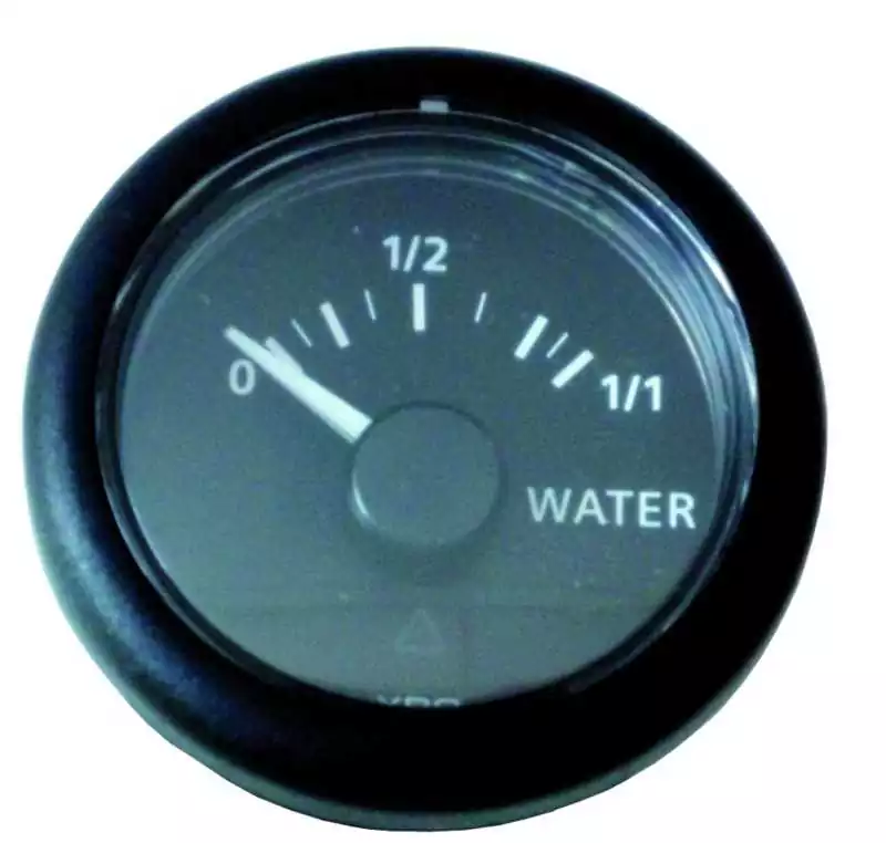 Indicateur de niveau d'eau douce diamètre 52mm 12-24V noir Indicateur à levier 0-1/1