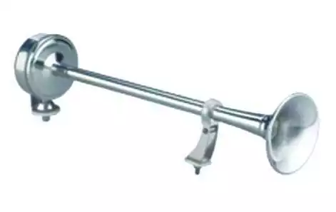 Klaxon 1 trompe Inox 12V 6A Longueur 470mm 119 dB