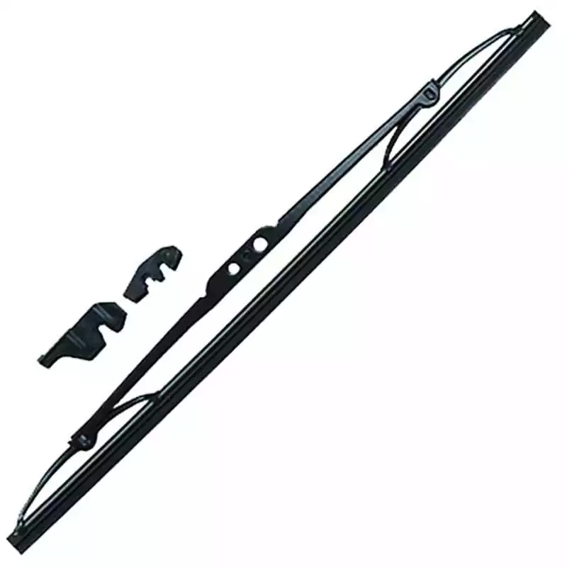 Balai essui glace 405mm Finition noire avec 2 adaptateurs connexion droit ou crochet