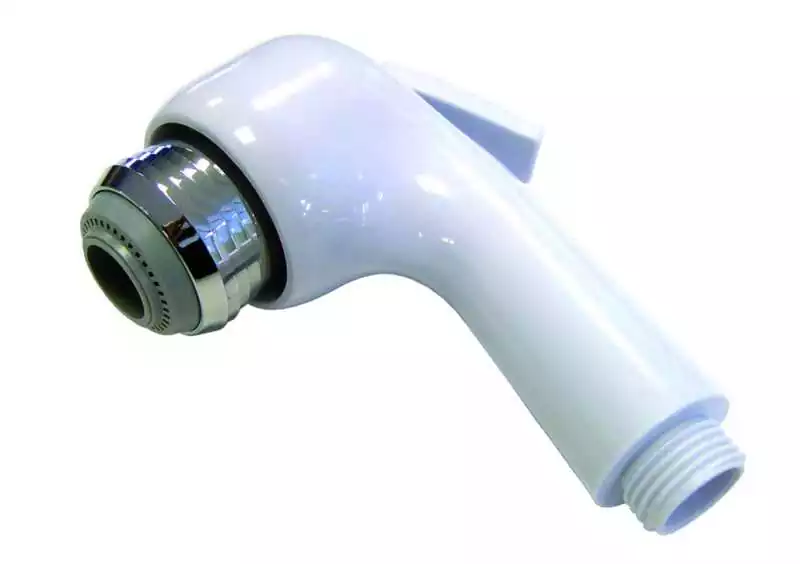 Douchette crème chromée avec bouton d'arrêt raccord 1/2" BSP