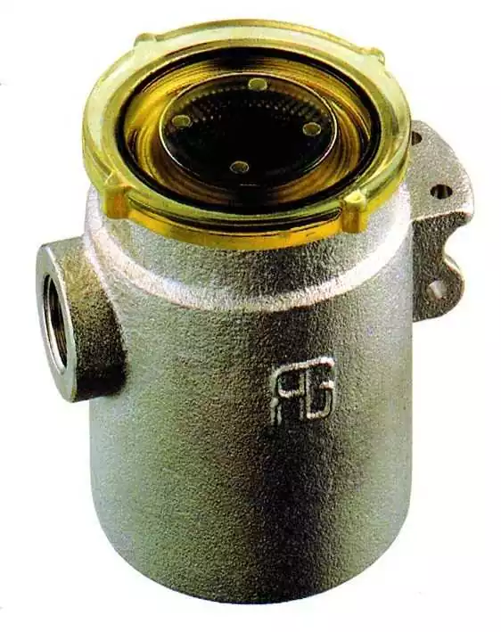 Filtre eau de mer 1/2" Débit 2550 l/h Corps en laiton nickelé couvercle transparent 