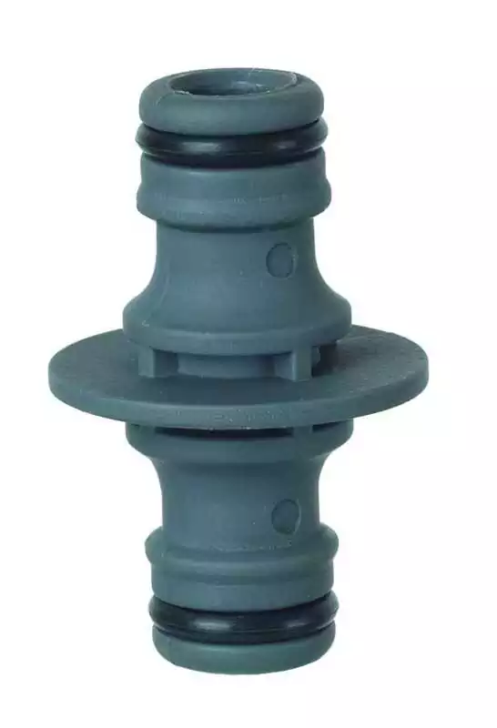 Raccord rapide double mâle pour 2 tuyaux en blister