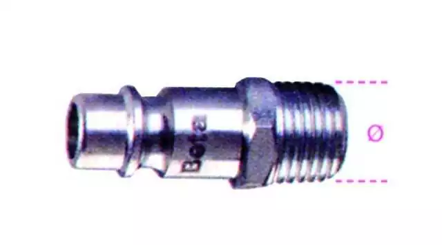 Embout rapide profil Européen filetage mâle 1/4'' BSP cylindrique