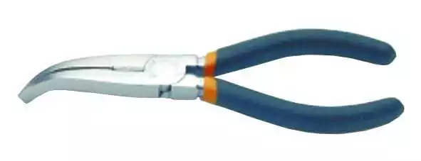 Pince à bec coudé Bec plat long strié Longueur 160 mm