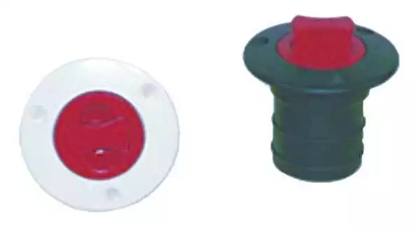 Nable plastique FUEL Corps blanc bouchon rouge durite diamètre 50 mm
