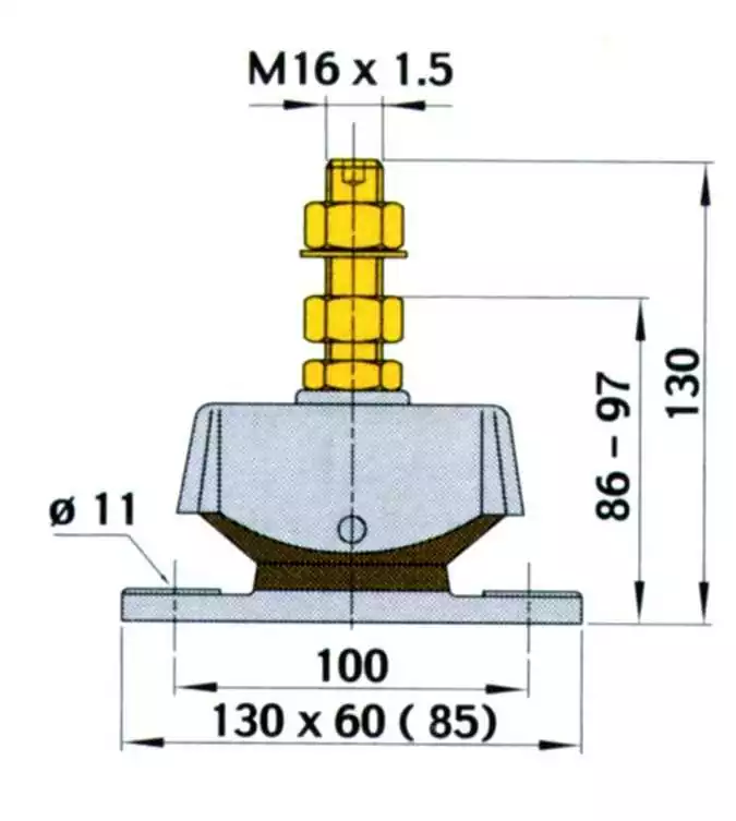 Support moteur K40 pour moteurs marins modernes à 3 cylindres Charge maxi 40 kg 