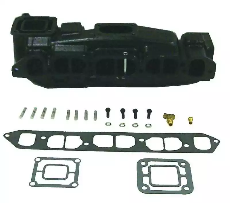 Collecteur OMC 4 cylindres 3.0L 181CID 140cv HP avec kit de montage