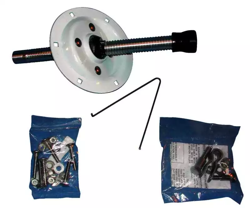 Kit Rotule inox pour coffre montage droit acceptant les tubes annelés