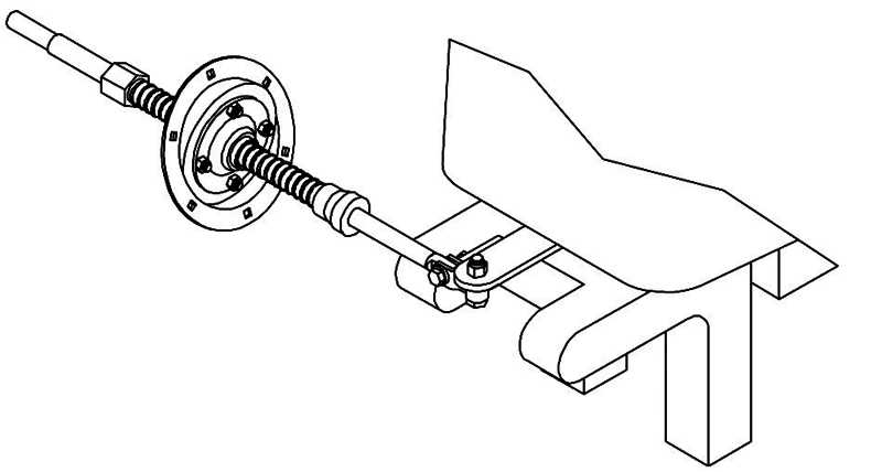 Kit Rotule inox pour coffre montage droit acceptant les tubes annelés
