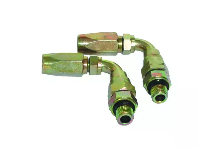 Jeu de raccords coudés orientables pour tuyau souple 1/4 BSPP diamètre 8 mm