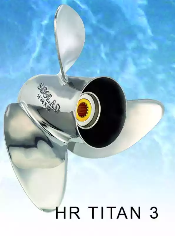 Hélice Solas 150 - 300cv 3 pâles diam 14-3/4X17 rotation R Suzuki échappement par hélice 15 cannelures