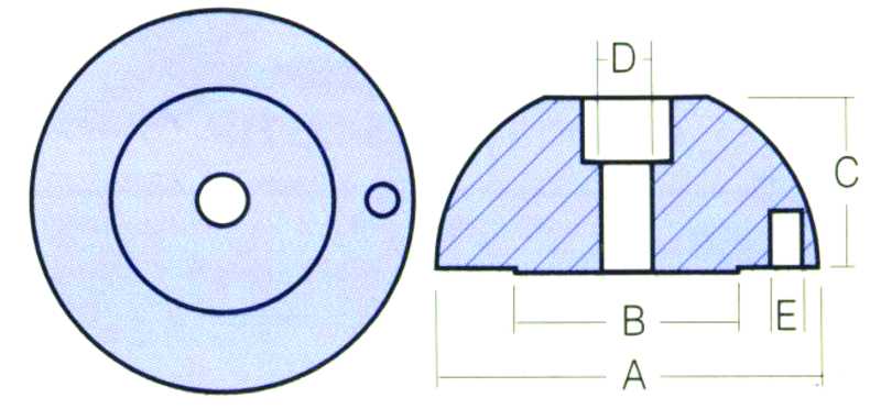 Anode zinc hélice orientable J-Prop diamètre 90mm