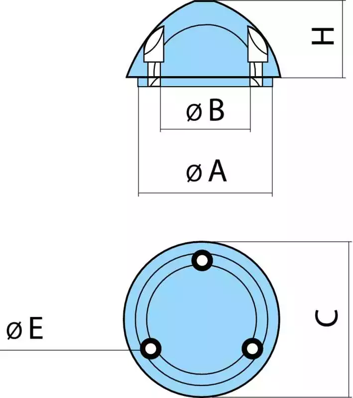 Anode zinc pour hélice Variprop diamètre 78mm