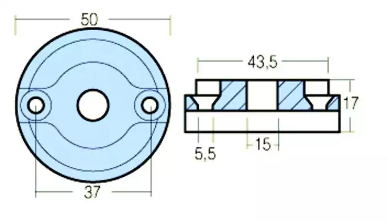 Anode pour propulseurs BOW35 et BOW55