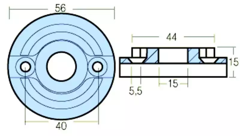 Anode pour propulseurs BOW60/75/80/95