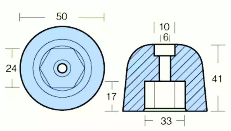Anode pour propulseurs BOW220 et BOW285