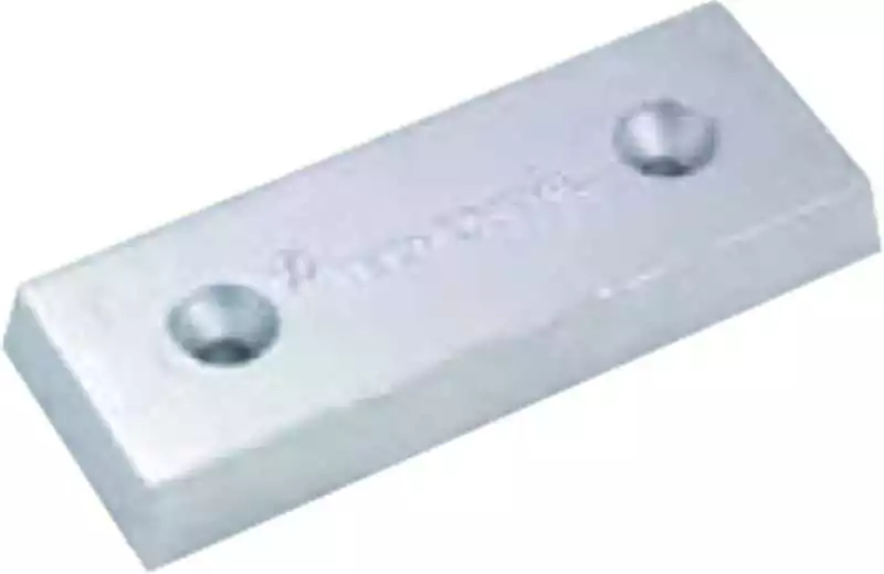 Anode zinc plaque 100x45x9mm entraxe 50mm