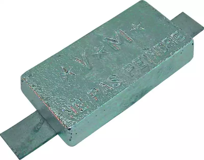 Anode zinc à souder 800g