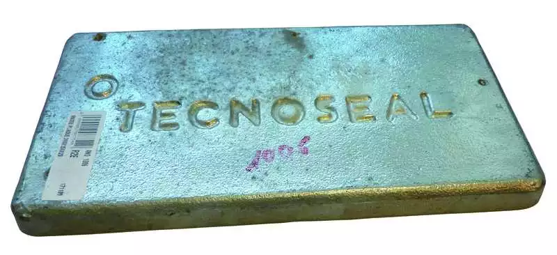 Anode zinc plaque 300x150x20