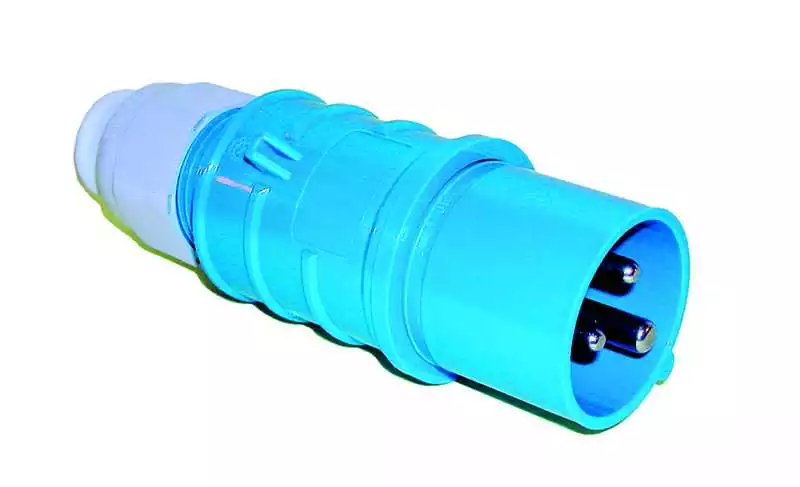 Prise marine Fiche mâle 230V 2 phases + terre 32A TE MULTI GRIP IP44