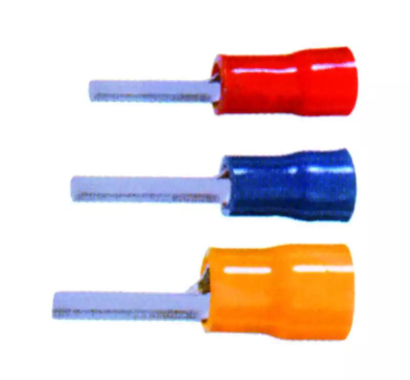 100 Cosse fiche ronde Bleue section câble 1,5-2,5mm²
