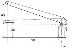 Grue alu laqué blanc charge 180 Kg