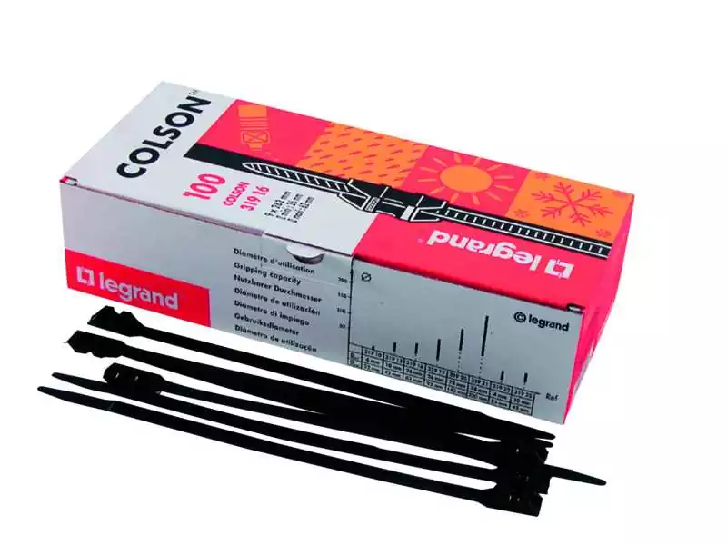 100 Colliers Colson protection UV 9 x 500mm noir