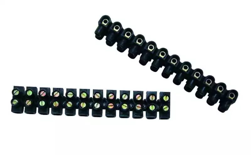 Barette de raccordement 16mm2 12 éléments Dominos noir