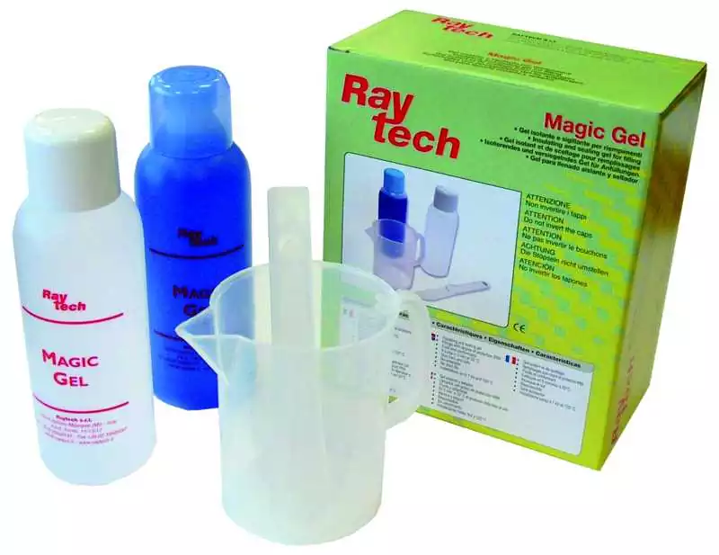 Gel silicone isolant bi-composant pour l'étanchéité des connexions 2X150ml